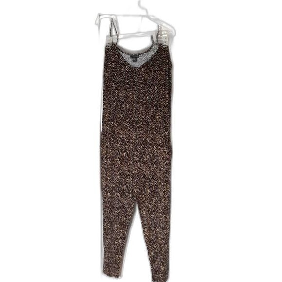 Apostrophe Romper y2k xl black miniprint athleisure lounge pants vintage - Picture 1 of 8